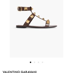 Valentino Garavani Brown and Gold Sandals